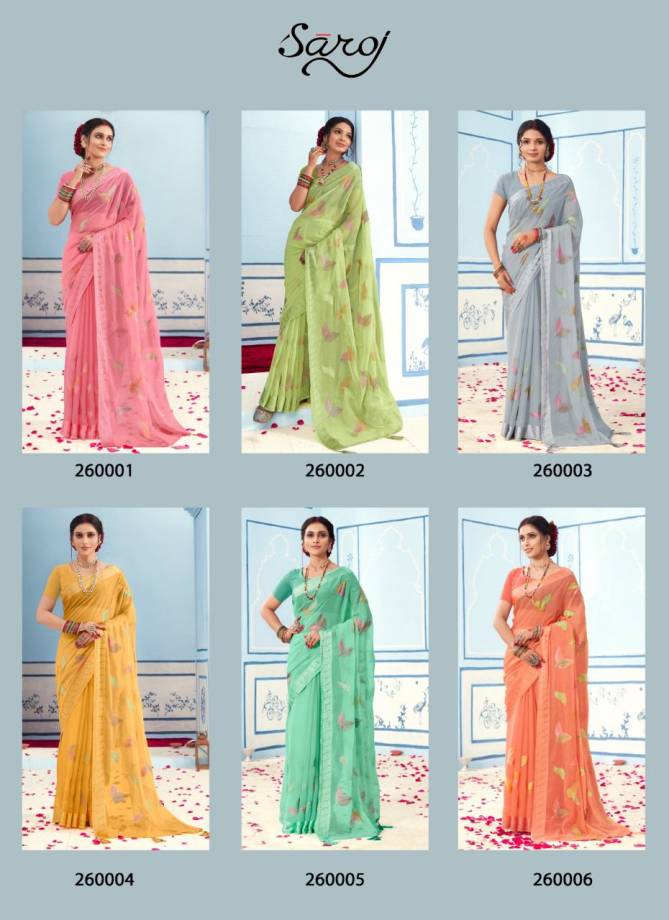 Saroj Advika Fancy Designer Festive Wear Embroidery Latest Saree Collection